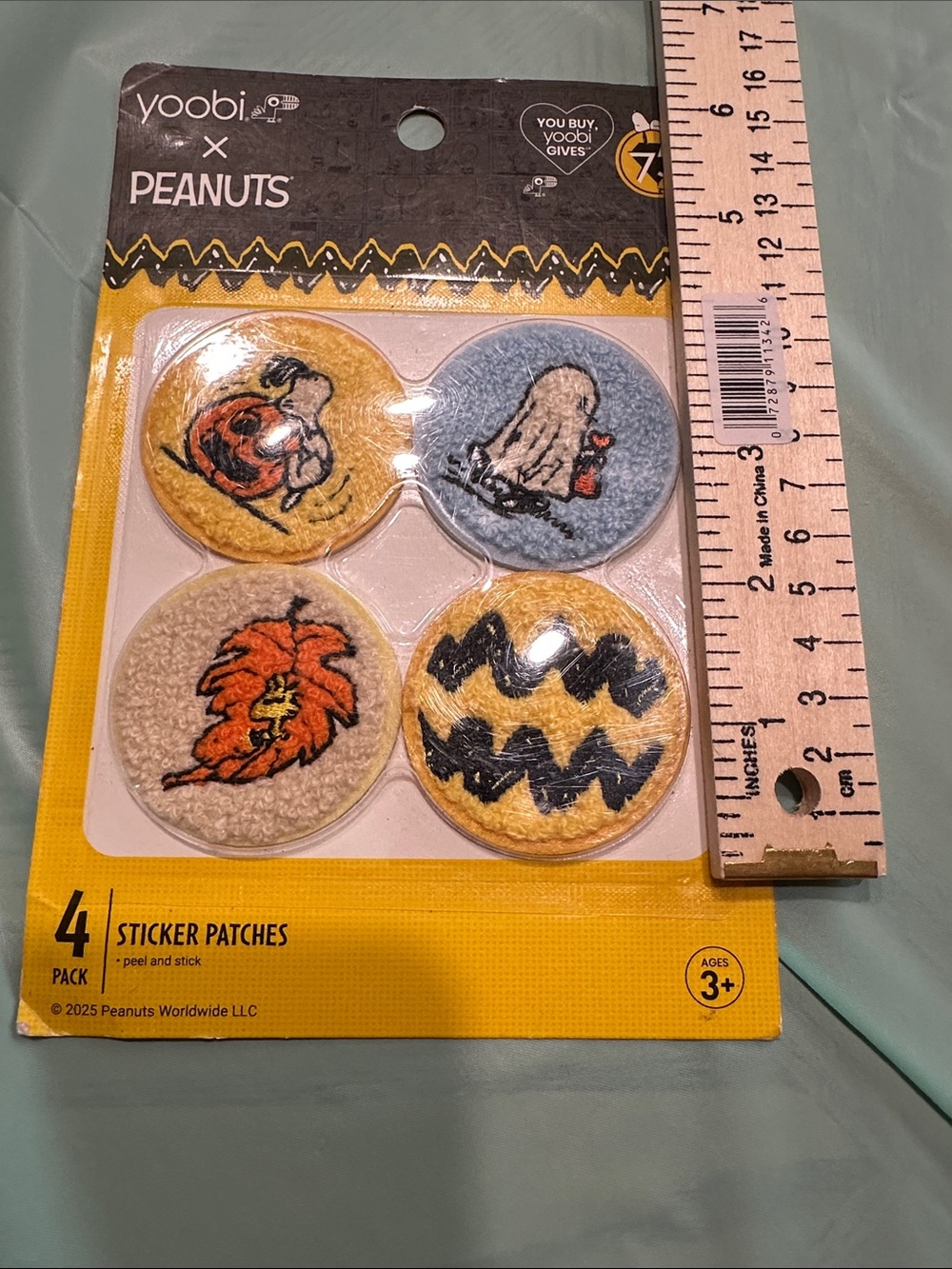 Yoobi x Peanuts Snoopy Sticker Patch Set 4 Pack NIP - Picture 3 of 3